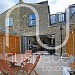 kitchen side extension balham with flat roof and sky lights