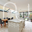 kitchen side extension fulham with sloping glass roof