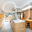 kitchen extension dulwich with flat roof and open brick work