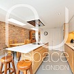 kitchen extension dulwich with flat roof and open brick work